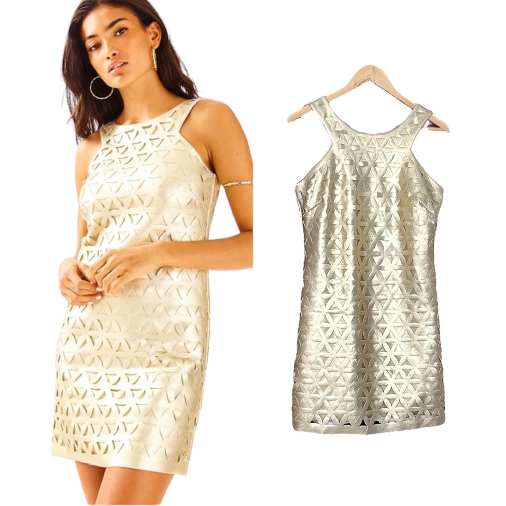 Lilly Pulitzer Gold Sleeveless Dress